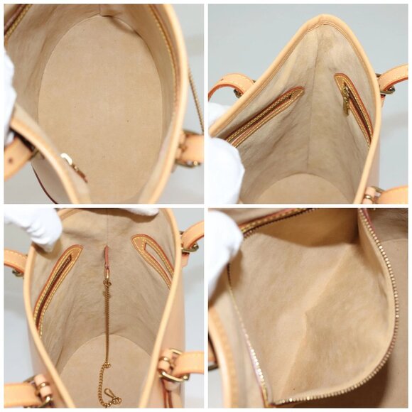 LOUIS VUITTON Nomad leather Bucket PM Shoulder Bag Beige M85001 LV Auth 132875 - Picture 16 of 16